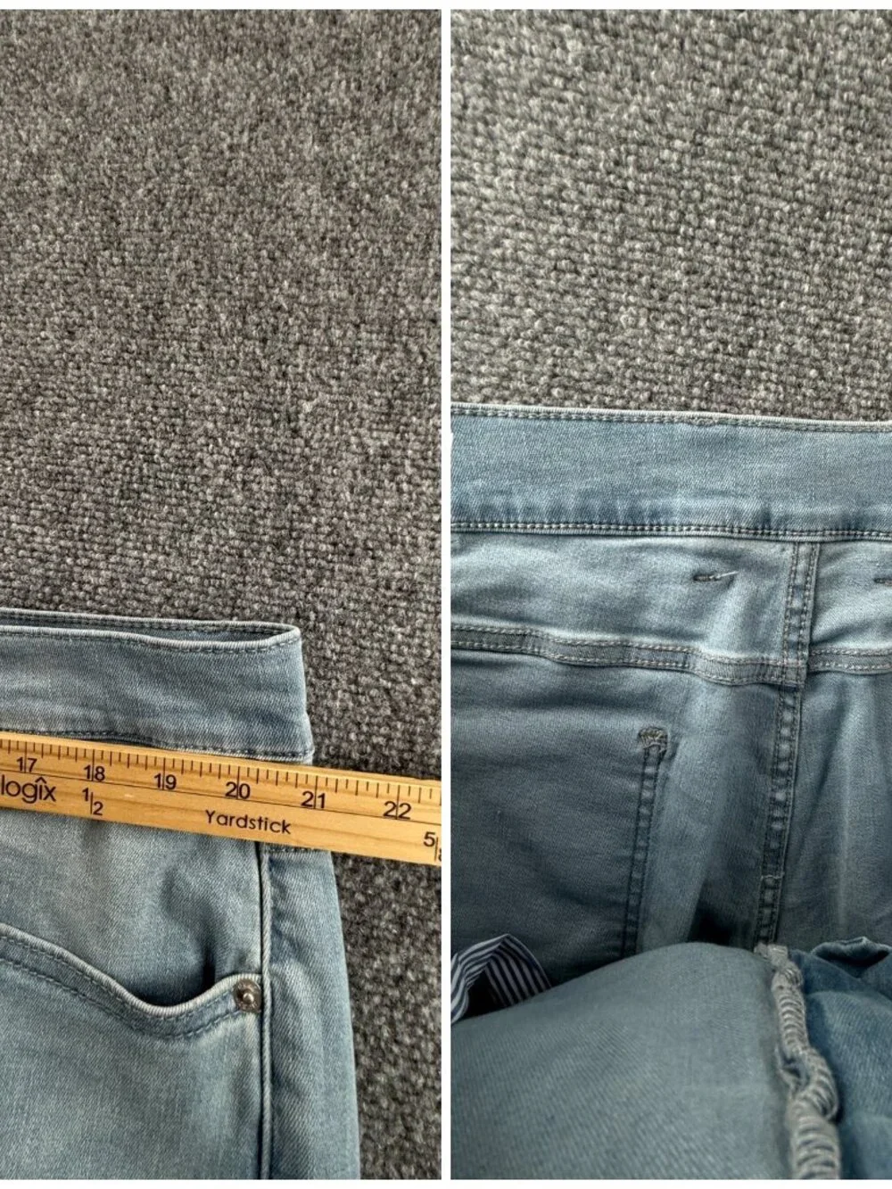 Mugsy Grands Casual FLX4NCSL 40x34 Light Wash Stretch Jeans Men ACTL 41X33